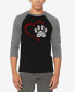 Paw Heart - Men's Raglan Baseball Word Art T-Shirt Серый, S - фото #1