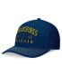 ფოტო #1 პროდუქტის Men's Navy Michigan Wolverines Carson Trucker Adjustable Hat