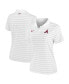 ფოტო #1 პროდუქტის Women's White Atlanta Braves Authentic Collection Victory Performance Polo Shirt