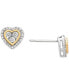 Фото #1 товара Серьги Macy's Diamond Heart Stud