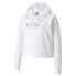 Фото #2 товара Puma Essential Cropped Metallic Logo Pullover Hoodie Womens White Casual Outerwe