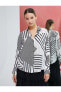 Фото #2 товара Рубашка женская Koton Геометрический узор Длинный рукав кнопки
