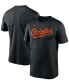 Фото #4 товара Men's Black Baltimore Orioles Wordmark Legend T-shirt