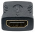 Фото #5 товара Manhattan HDMI Coupler - 4K@60Hz (Premium High Speed) - Female to Female - Straight Connection - Black - Equivalent to GCHDMIFF - Ultra HD 4k x 2k - Fully Shielded - Gold Plated Contacts - Lifetime Warranty - Polybag - HDMI - HDMI - Black