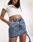 Фото #1 товара Monki denim mini skirt in blue