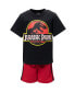 Boys Athletic Graphic T-Shirt and Shorts Outfit Set to