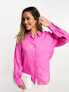 & Other Stories oversize linen shirt in pink