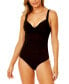 Women's V-Neck Underwire One-Piece Swimsuit