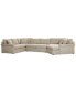 Фото #5 товара Wrenley 170" 3-Pc. Fabric Sectional Full Sleeper Cuddler Chaise Sofa, Created for Macy's