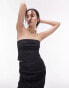 Фото #1 товара Topshop co-ord technical fabric ruched bandeau top in black