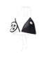 Фото #1 товара Women's Black, White Pittsburgh Steelers Play Action Bikini Top