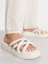 South Beach chunky tubular sandal in white