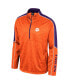 Men's Orange Clemson Tigers Marled Half-Zip Jacket