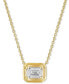 ფოტო #1 პროდუქტის Certified Diamond Emerald-Cut Solitaire 18" Pendant Necklace (1/2 ct. t.w.) in 14k Gold Featuring Diamonds from the Beers Code of Origin, Created for Macy's
