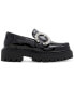 ფოტო #2 პროდუქტის Women's Joesiee Rhinestone Hardware Lug Loafers