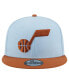 Фото #3 товара Men's Light Blue/Brown Utah Jazz 2-Tone Color Pack 9fifty Snapback Hat