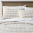 Фото #1 товара Комплект постельного белья Threshold "Comforter & Sham Set" с узором в клетку из пряжиывобйной роганиествйжывм Кахи
