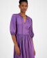 ფოტო #4 პროდუქტის Women's Dorena Solid-Color Elbow-Sleeve A-Line Dress