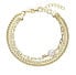 Pavona 23028.1 gold-plated triple bracelet with real pearl