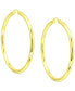 ფოტო #3 პროდუქტის Round Polished Large Hoop Earrings, 70mm, Created for Macy's