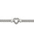 Фото #3 товара Diamond Heart Mesh Link Bracelet (1/8 ct. t.w.) in Sterling Silver