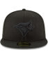 Фото #4 товара Men's Black Toronto Blue Jays Primary Logo Basic 59FIFTY Fitted Hat