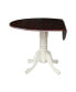 42" Round Dual Drop Leaf Pedestal Table