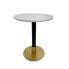 Side table DKD Home Decor Metal White Marble 50 x 50 x 61 cm
