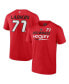 Фото #1 товара Men's Dylan Larkin Red Detroit Red Wings Authentic Pro Prime Name and Number T-shirt