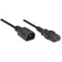 Фото #2 товара Manhattan Power Cord/Cable - C14 Male to C13 Female (kettle lead) - Monitor to CPU - 1.8m - 10A - Black - Lifetime Warranty - Polybag - 1.8 m - C13 coupler - C14 coupler - 250 V - 10 A