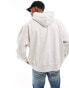 ASOS DESIGN heavyweight extreme oversized hoodie in white marl