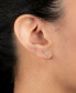 ფოტო #2 პროდუქტის Cubic Zirconia Bird Stud Earrings in Sterling Silver, Created for Macy's