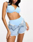 Фото #2 товара Peek & Beau Fuller Bust Exclusive mix & match scalop underwire bikini top in pastel blue