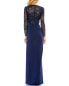 Фото #2 товара Mac Duggal Embellished High-Heck Bodice Faux Wrap Gown Women's