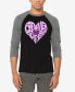 Фото #1 товара Forever In Our Hearts - Men's Raglan Baseball Word Art T-Shirt