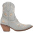 Dingo Primrose Embroidered Floral Snip Toe Cowboy Booties Womens Grey Casual Boo 9 - фото #1