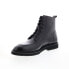 Фото #4 товара Zanzara Gaddi ZK574S34 Mens Black Leather Lace Up Casual Dress Boots 9.5