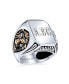 Big Statement Masculine King Of Jungle Rectangle Signet Accent Lion Ring For Men Solid Oxidized .925 Sterling Silver