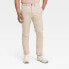 Фото #1 товара Men's Slim Fit Tech Chino Pants - Goodfellow & Co Light Taupe 40x34