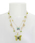 Фото #3 товара Faux Stone Butterfly Layered Necklace