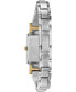 ფოტო #4 პროდუქტის Women's Classic Diamond Accent Two-Tone Stainless Steel Bangle Bracelet Watch 28x33mm