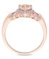 ფოტო #3 პროდუქტის Morganite and Diamond Linked Heart Ring