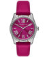 Women's Lexington Three-Hand Fuchsia Leather Watch 38mm