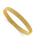 ფოტო #1 პროდუქტის 18k Yellow Gold and Textured 7.25mm Cuff Bangle Bracelet