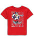 ფოტო #4 პროდუქტის Preschool Boys and Girls Red Washington Capitals Disney Three-Peat Logo T-shirt