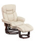 Фото #1 товара Multi-Position Recliner & Curved Ottoman With Swivel Wood Base