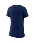 Фото #2 товара Women's Navy BYU Cougars Evergreen Campus V-Neck T-shirt