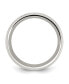 Фото #3 товара Stainless Steel Polished Gray Fiber Inlay CZ 8mm Band Ring