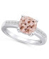 Фото #1 товара Кольцо Macy's Morganite Diamond 14K White Gold