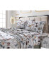 Фото #2 товара Amalfi Printed 300 TC Cotton Sateen Extra Deep Pocket Full Sheet Set